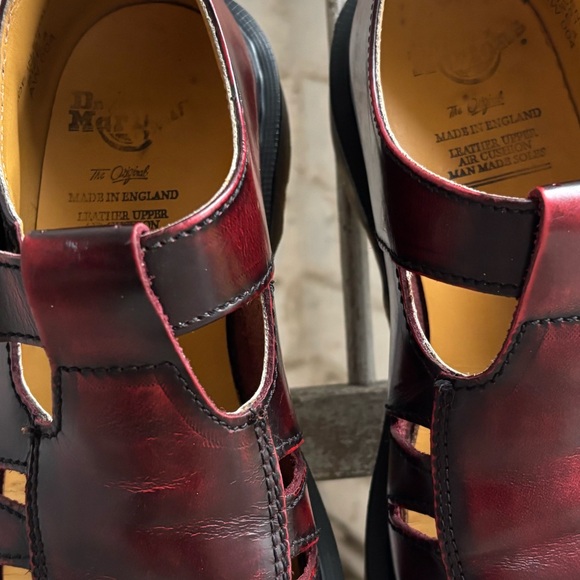 🌟Vintage🌟 8251 Women’s 🇬🇧DR. MARTENS Burgundy Leather MARY JANES UK 4 /US 6.5-7 - Picture 6 of 9